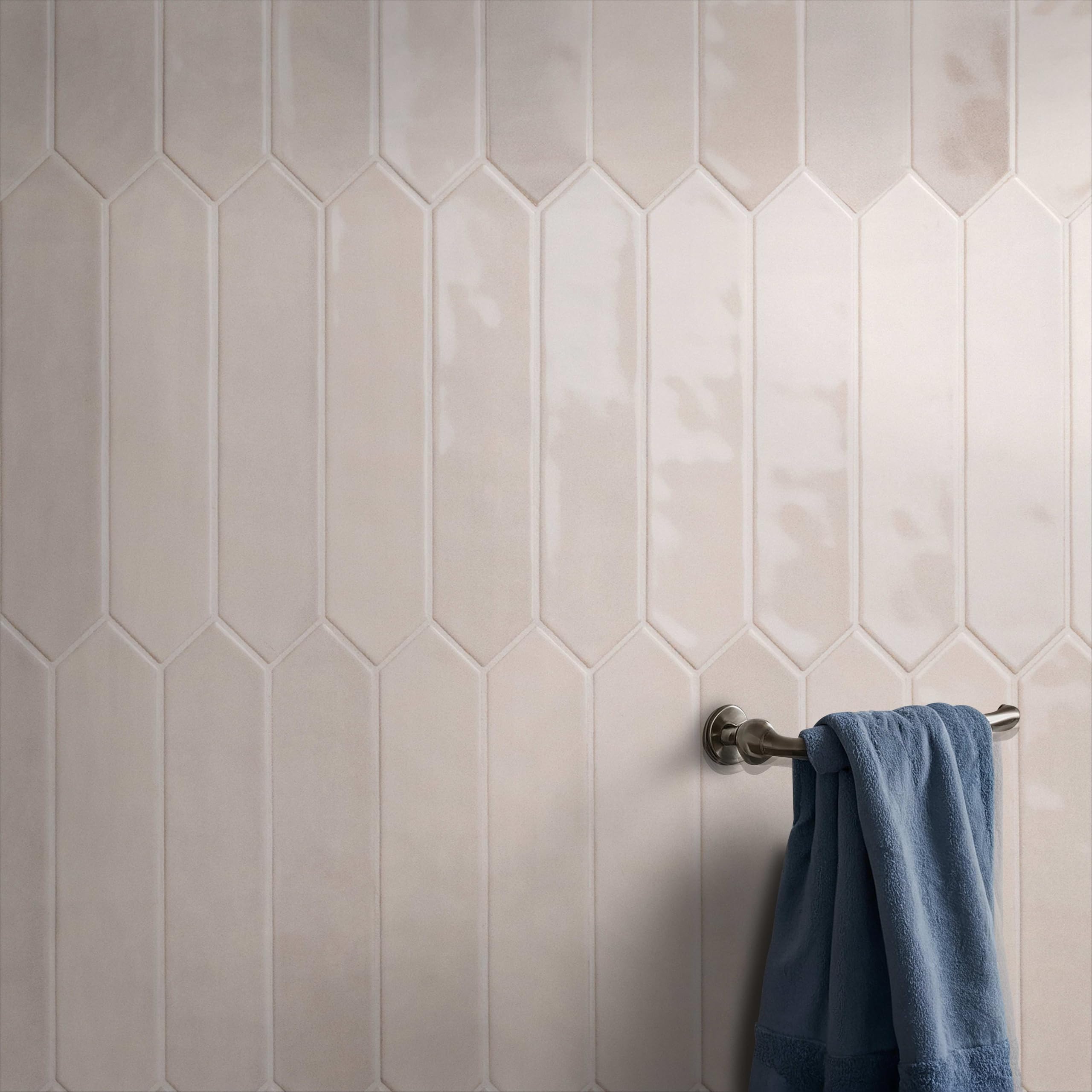 MSI Renzo Dove 2.5x13 Inch Glossy Ceramic Subway Tile - Waterproof Wall Tile for Bathroom, Kitchen Backsplash, Shower, and Accent Wall | Perfect for Modern Home Decor, Spa-Like Bathrooms & Stylish Kitchen Designs