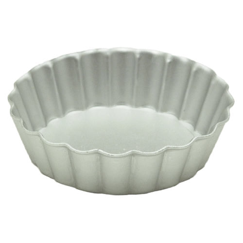 Fat Daddio's PFT 375 18 Tart Mold - 3.75 Inch Round Fluted Aluminum Baking Pan for Pies, Tarts & Desserts | Perfect for Home Bakers & Professional Chefs
