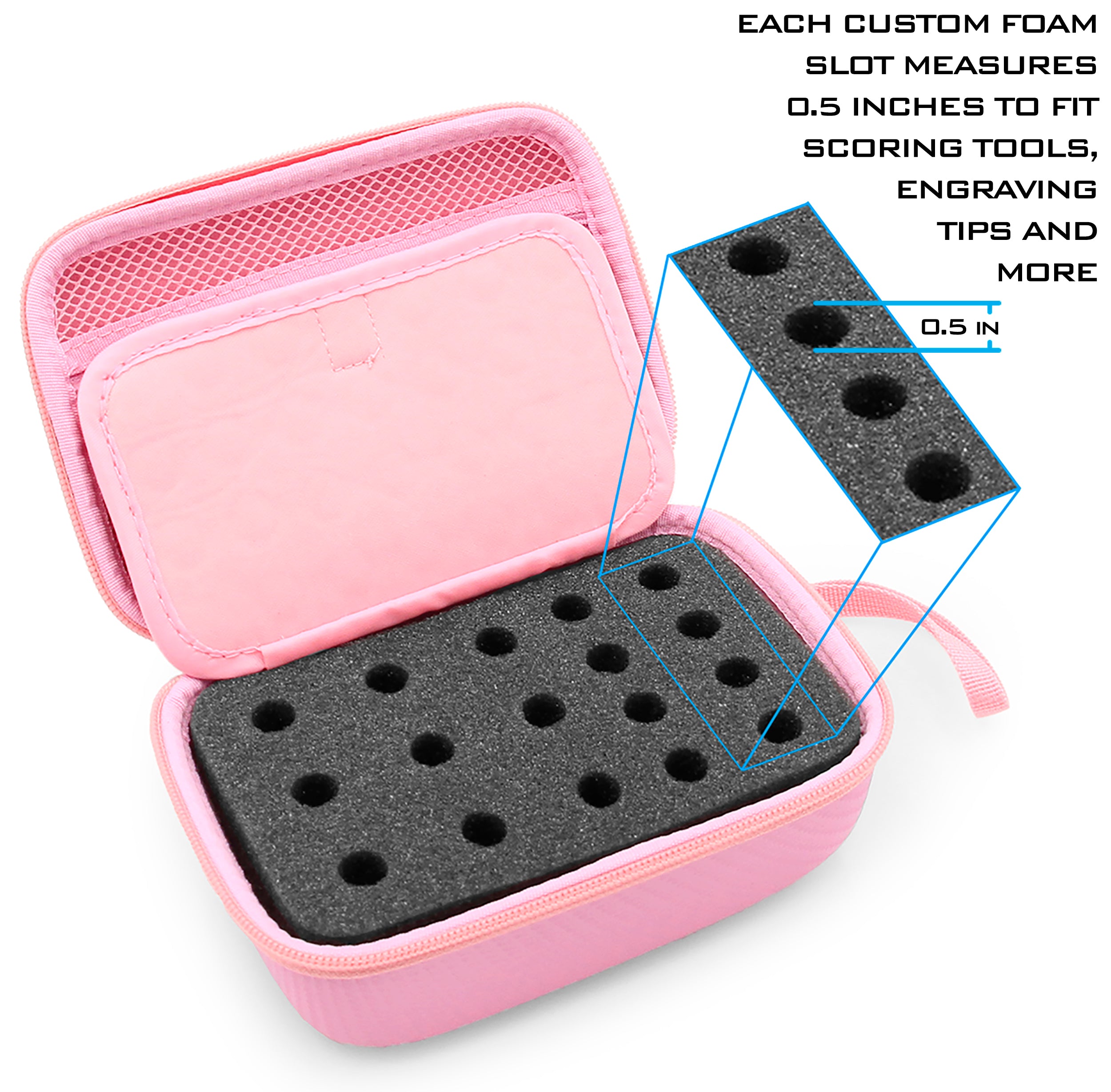 CASEMATIX Cricut Tool Organizer Case - Holds 17 Blades & Accessories for Cricut Joy, Maker & Explore - Perfect for Crafting, Scrapbooking & DIY Projects