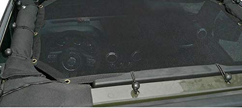 Jeep Wrangler JK JKU Unlimited Rubicon Sahara Sport Mesh Sun Shade Top Cover - UV Protection & Breathable Mesh for Off-Road & Summer Driving