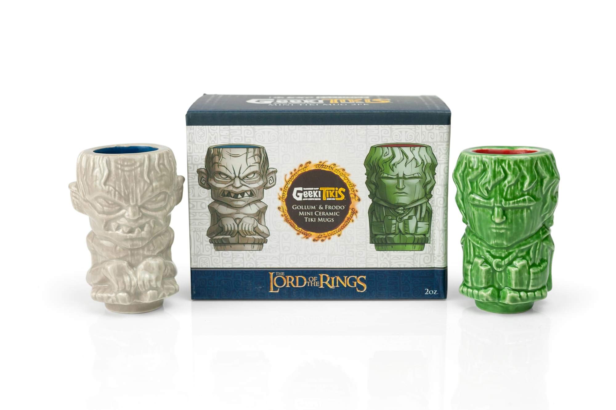 Lord of the Rings Tiki Shot Glasses - Frodo & Gollum Ceramic Mug Set for Collectors & Movie Nights
