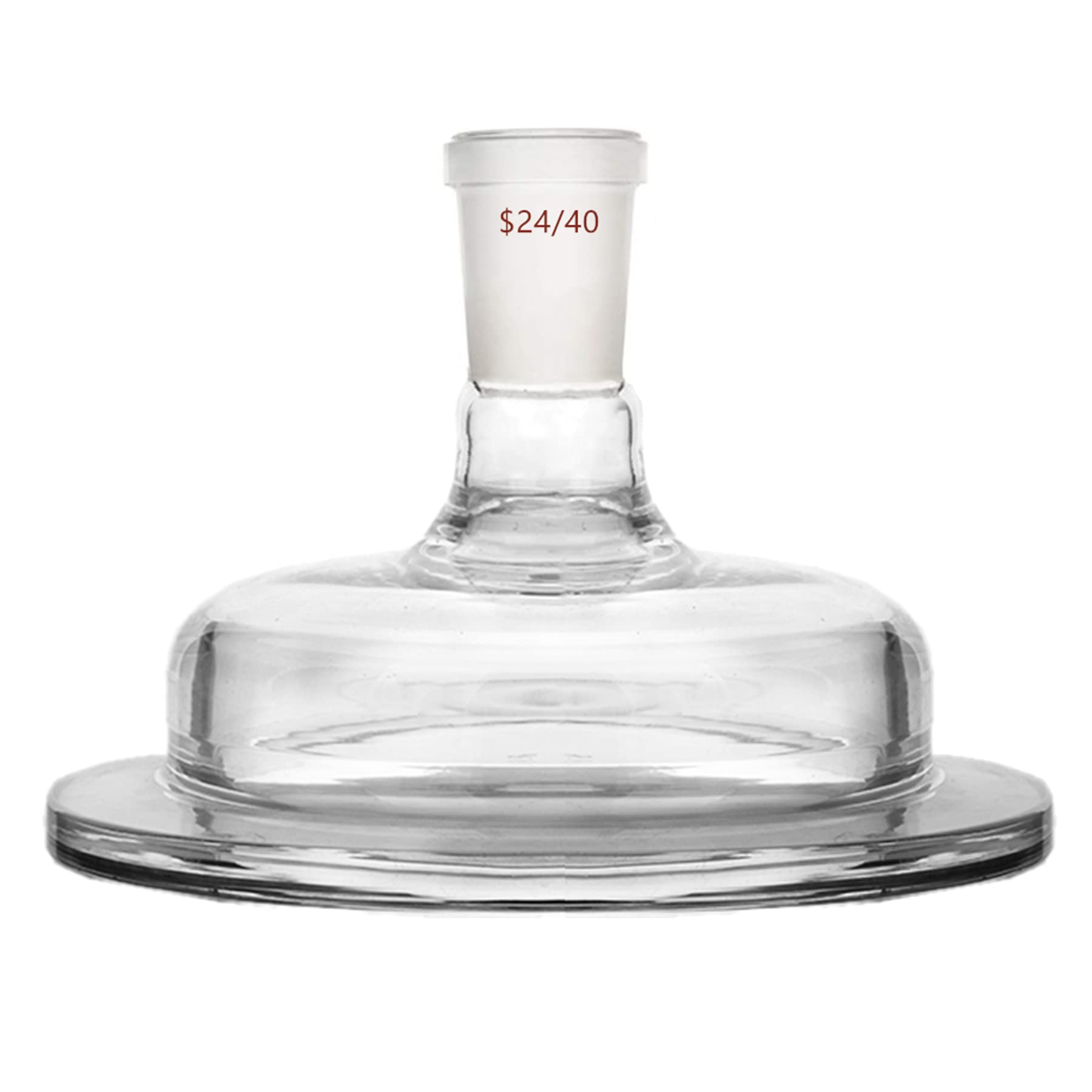 24/40 Glass Cylindrical Reactor - 1-Neck Flat Bottom Lab Reaction Vessel with Lid & Clamp for Chemical Synthesis, Distillation, and Laboratory Experiments