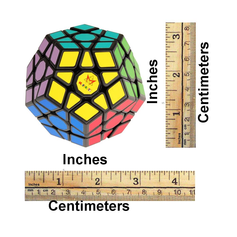 Meffert's Challenge MEGAminx Speed Cube - Professional Level 10 Puzzle for Advanced Cubers - Brain Teaser & Stress Relief Toy for Office, Travel & STEM Learning