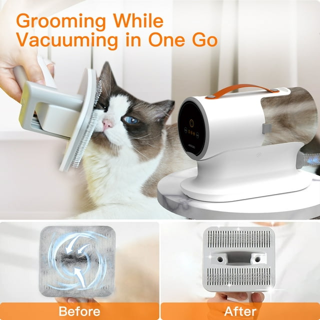 Airrobo PG100 Professional Pet Grooming Kit for Dogs & Cats - Complete Hair Clipper, Brush, Scissors & Nail Trimmer Set for Home Grooming & Shedding Control