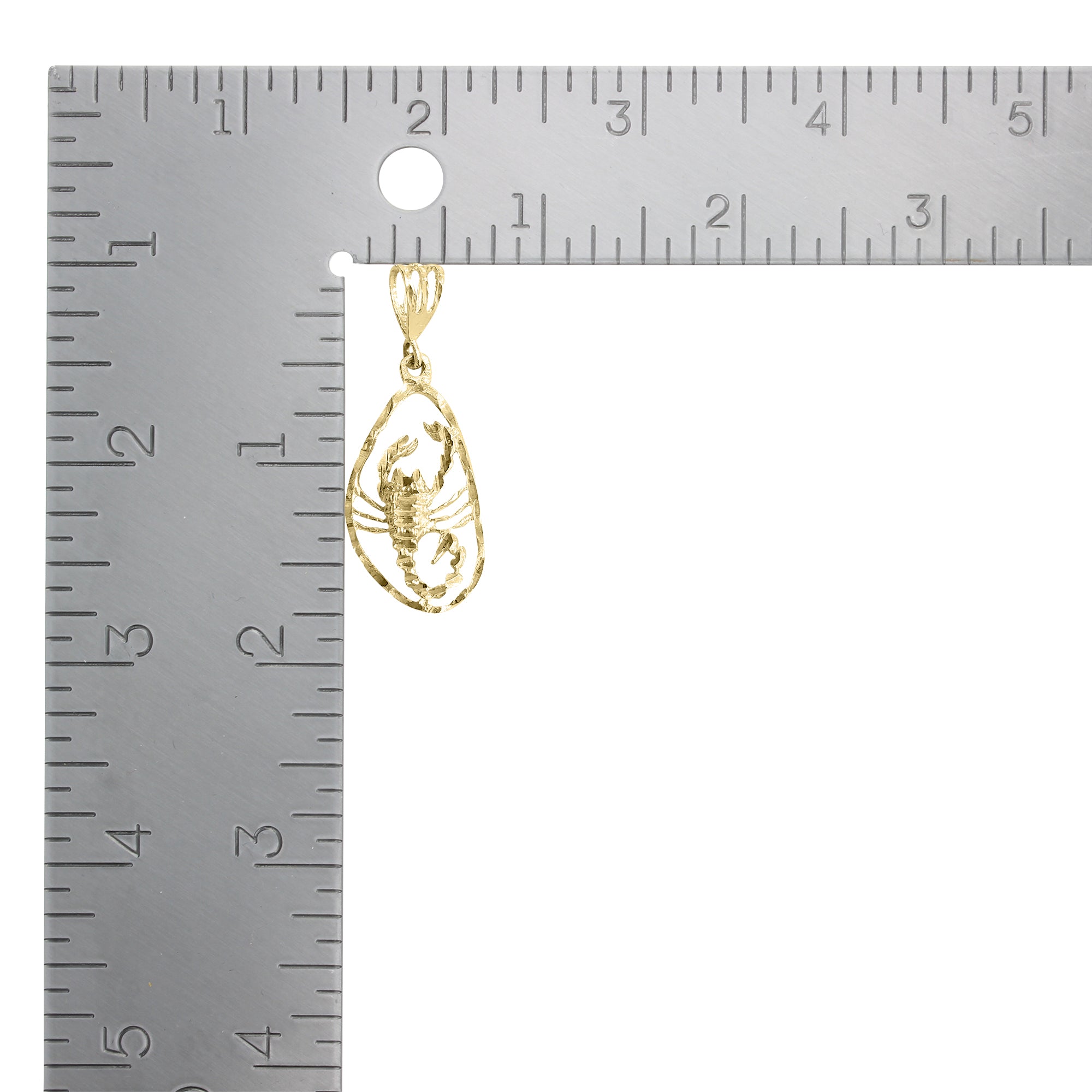 14K Yellow Gold Scorpion Pendant with Diamond Cuts - Elegant Jewelry Gift for Women, Perfect for Birthday, Anniversary & Special Occasions