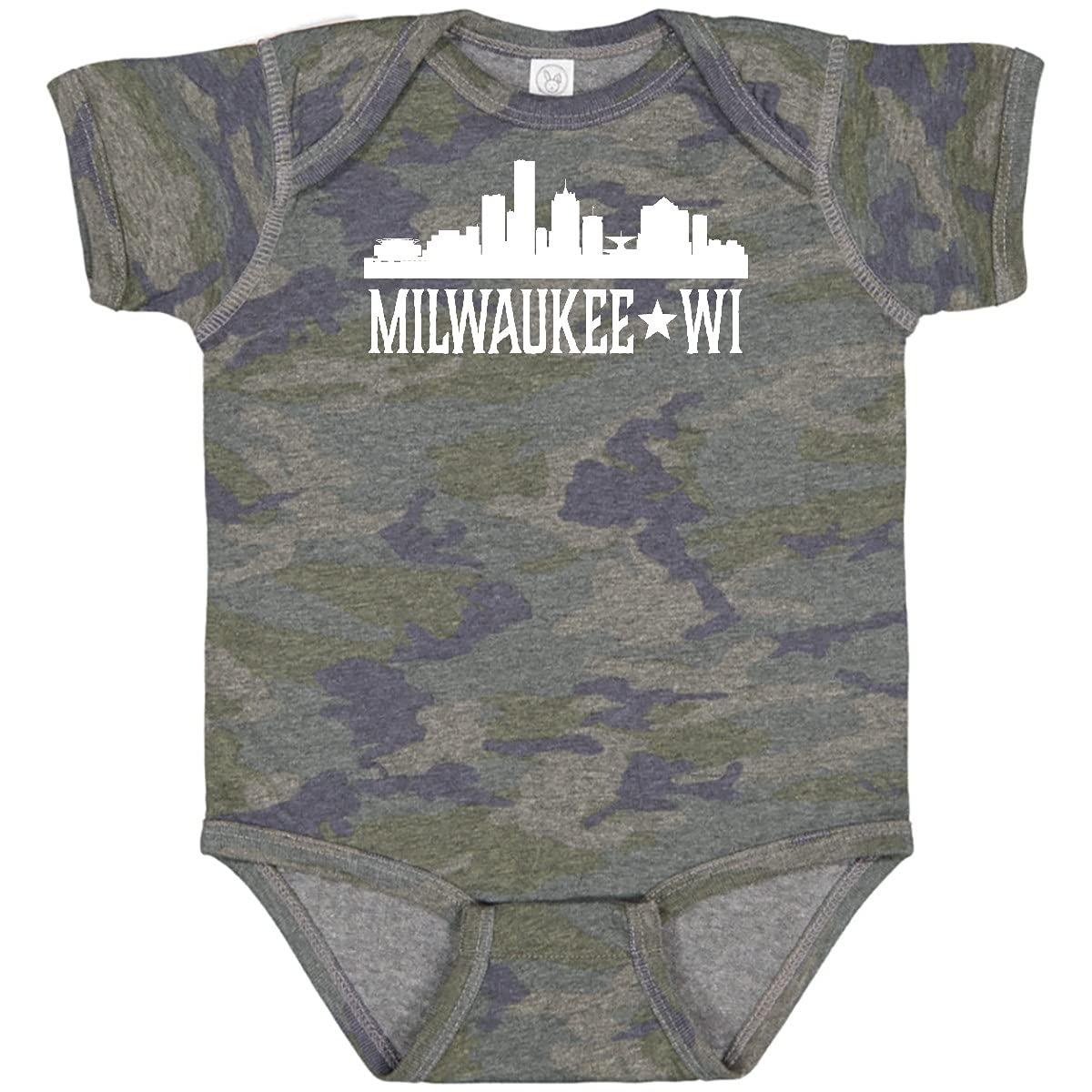 Inktastic Milwaukee Wisconsin Skyline WI Cities Baby Bodysuit - Cute WI State Skyline Outfit for Newborns & Infants - Perfect for Family Photos, Travel Souvenirs & Wisconsin Pride Gifts
