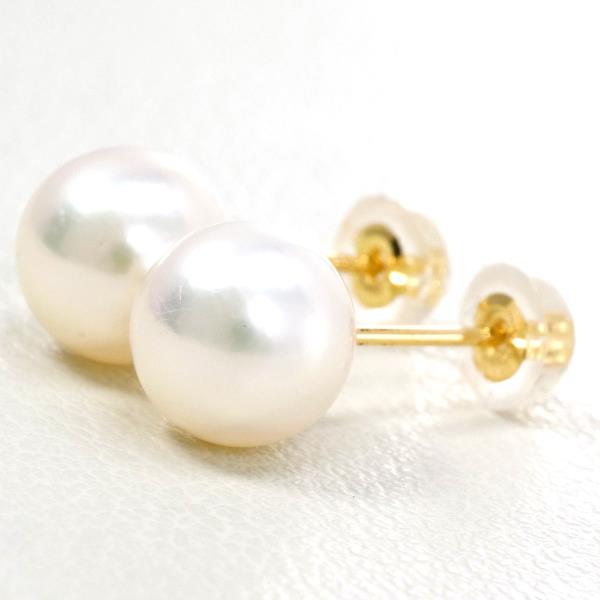 18K Yellow Gold Pearl Earrings - Classic Elegant Jewelry for Women | Perfect for Weddings, Parties & Special Occasions