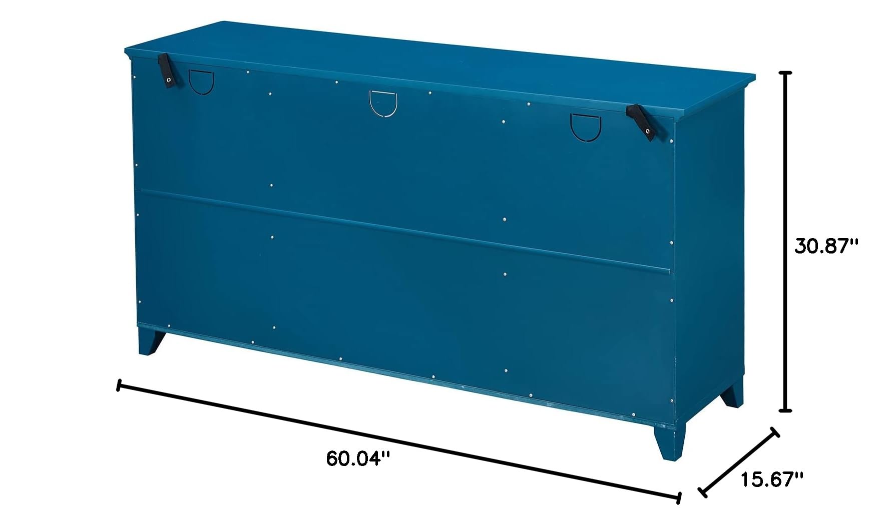 60 Inch Buffet Cabinet with Storage - Modern Sideboard with 2 Doors & Adjustable Shelf, Accent Storage Cabinet for Kitchen, Dining Room, Entryway or Living Room - Perfect for Holiday Entertaining & Daily Storage (Blue)