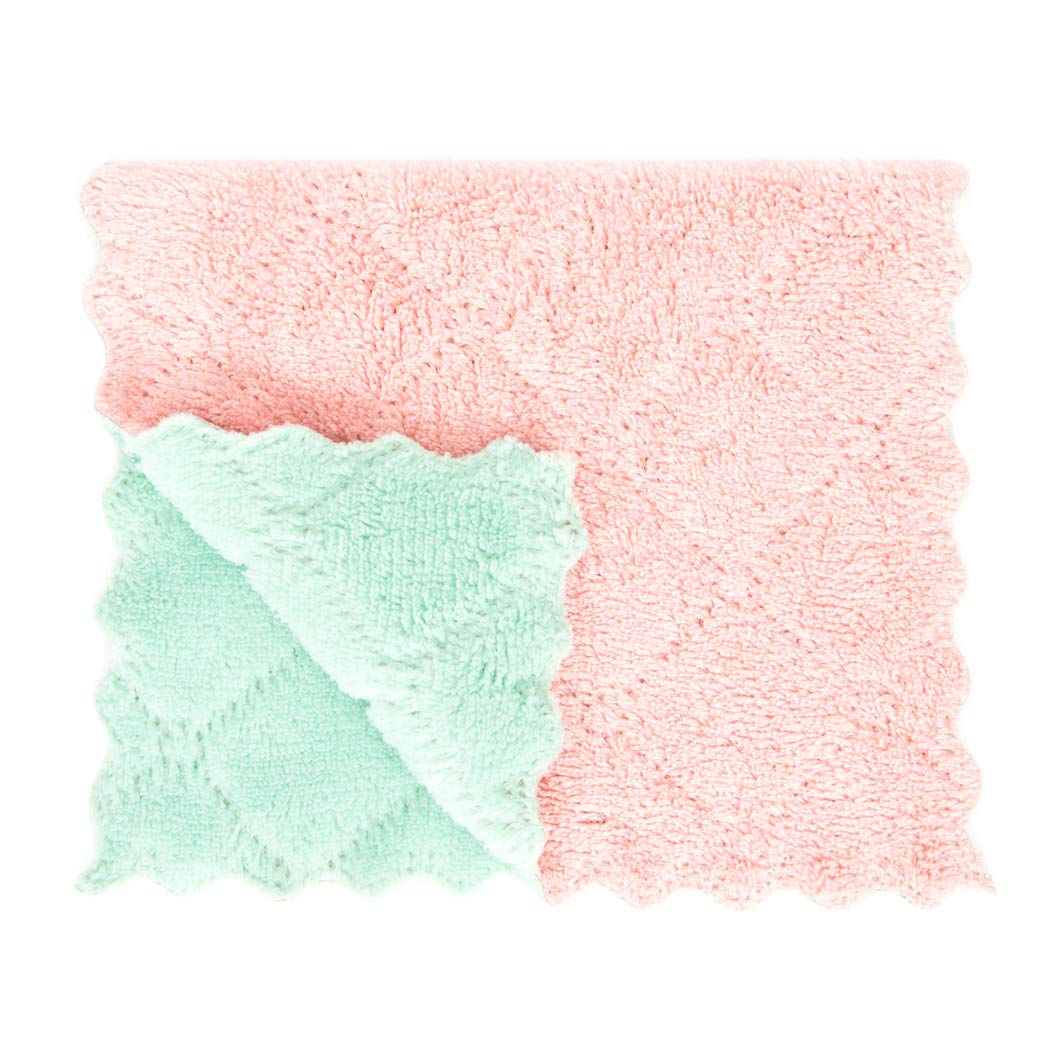 CAREONLINE 6-Pack Super Absorbent Kitchen Towels - Reusable Dish Cloths for Cleaning, Wiping, and Drying - Perfect for Kitchen, Countertops, Dishes, and Household Chores