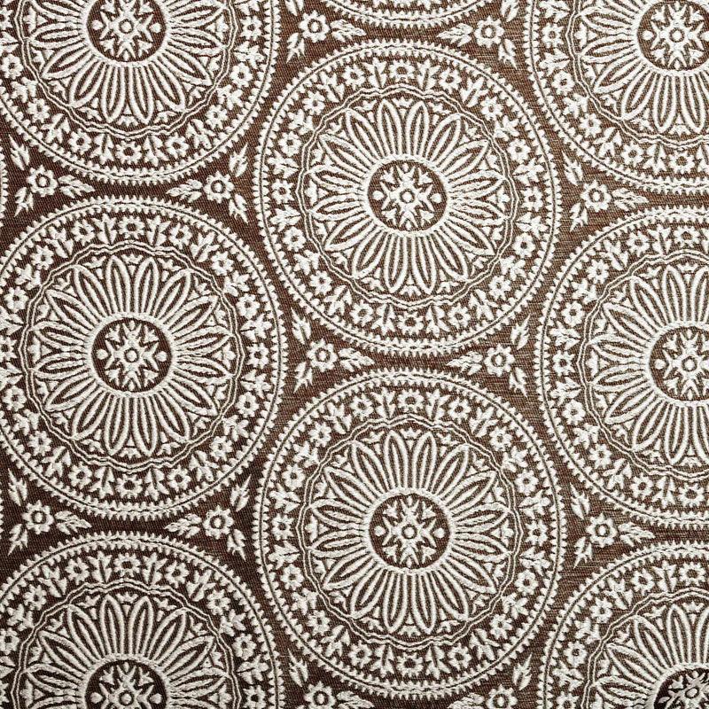 Eminence Jacquard Floral Mandala Semi-Sheer Curtain Panel Set - Elegant Window Treatment for Living Room, Bedroom & Dining Room Decor