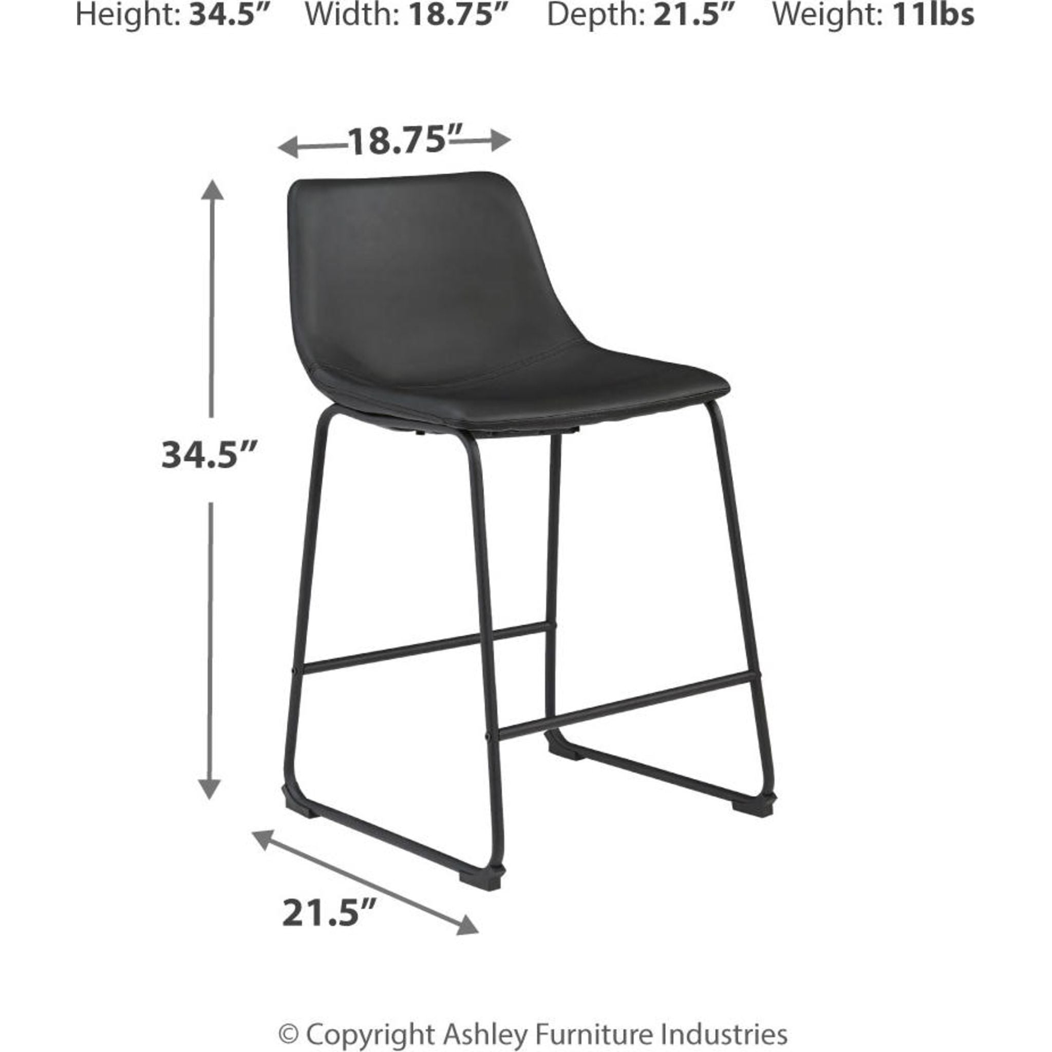 Centiar 3-Piece Counter Height Dining Set - Modern Bar Table & Stools for Kitchen, Breakfast Nook or Small Space - Perfect for Apartments, Condos & Tiny Homes