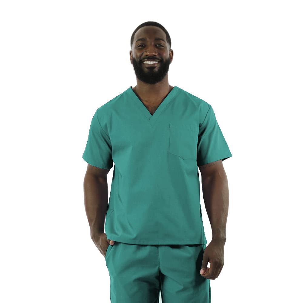 Unisex V-Neck Scrubs Top - Comfortable Doctor & Nurse Coat for Medical Professionals | Perfect for Hospital, Lab & Yoga | Breathable Healthcare Workwear for Long Shifts & Clinical Duties
