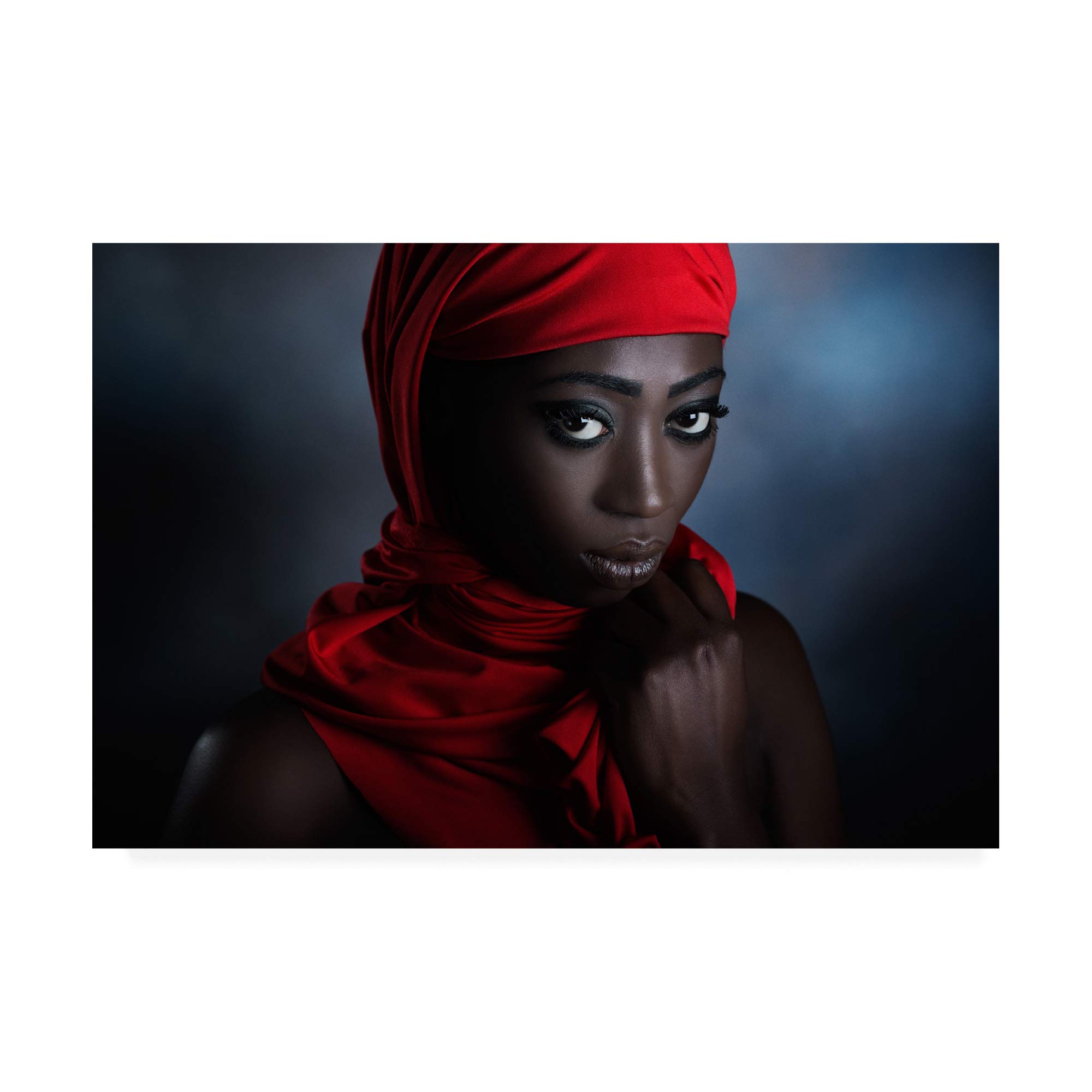Peppe Red Scarf - 30x47 Inches Premium Trademark Fine Art Shawl - Perfect for Winter Fashion, Holiday Gifts & Home Decor