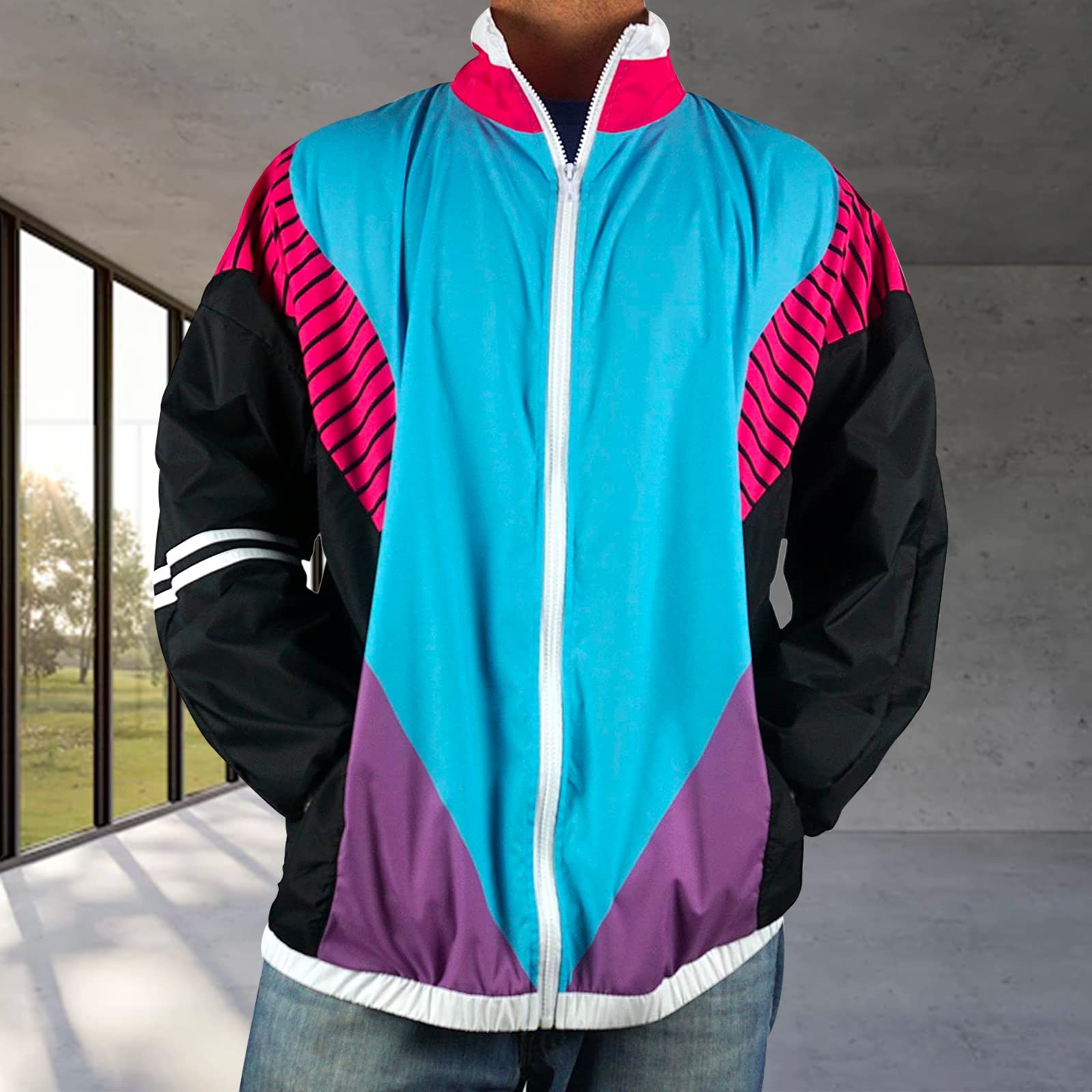 Vintage 80s & 90s Retro Windbreaker Jacket - Funny Guy Mugs Collection | Trendy Unisex Outerwear for Casual Wear, Street Style & Nostalgic Fashion