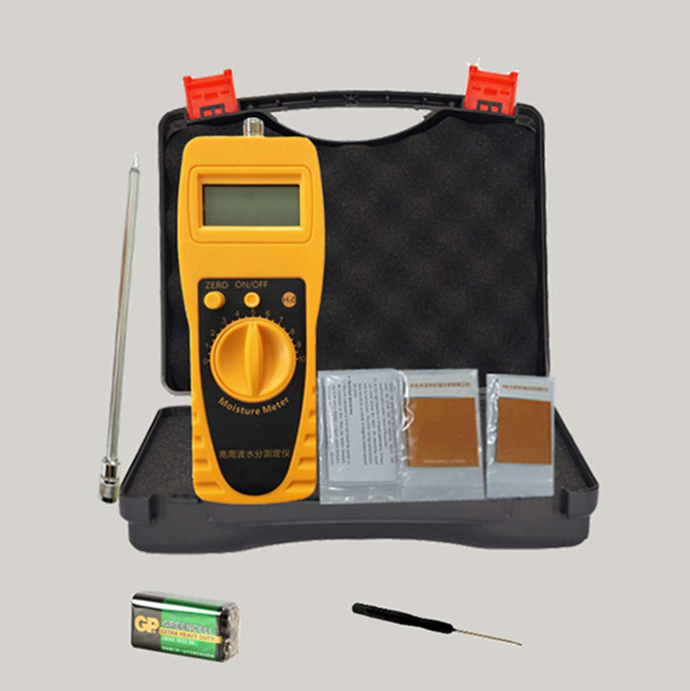 NEWTRY Digital Moisture Meter - Soil Moisture Tester & Analyzer for Plants, Wood, Concrete - Accurate Water Detector for Gardening, Farming, Construction (Silver)