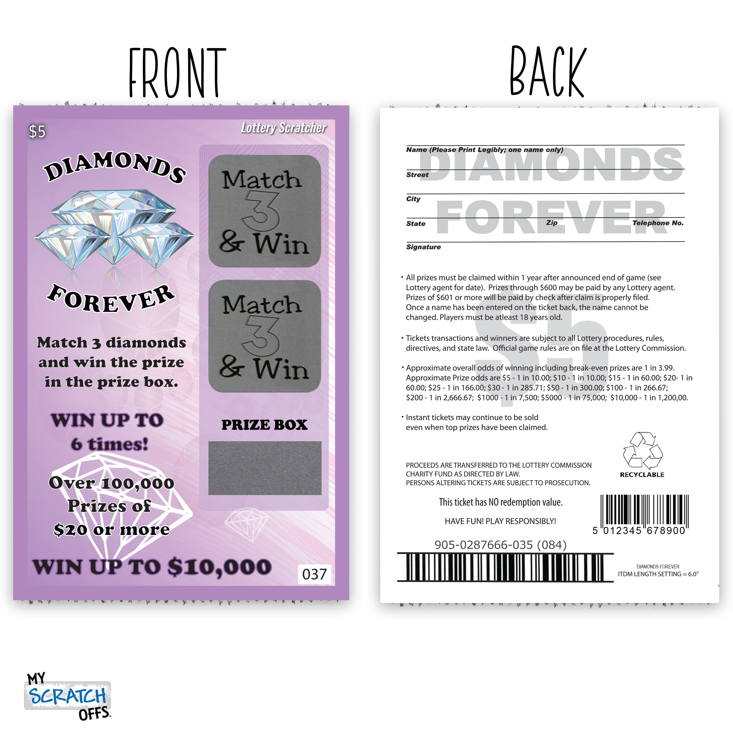 Will You Be My Matron of Honor? Fake Lottery Scratch Off Card - Wedding Proposal Gift for Bridal Party, Bridesmaid Proposal & Bachelorette - Fun Wedding Shower Game Idea