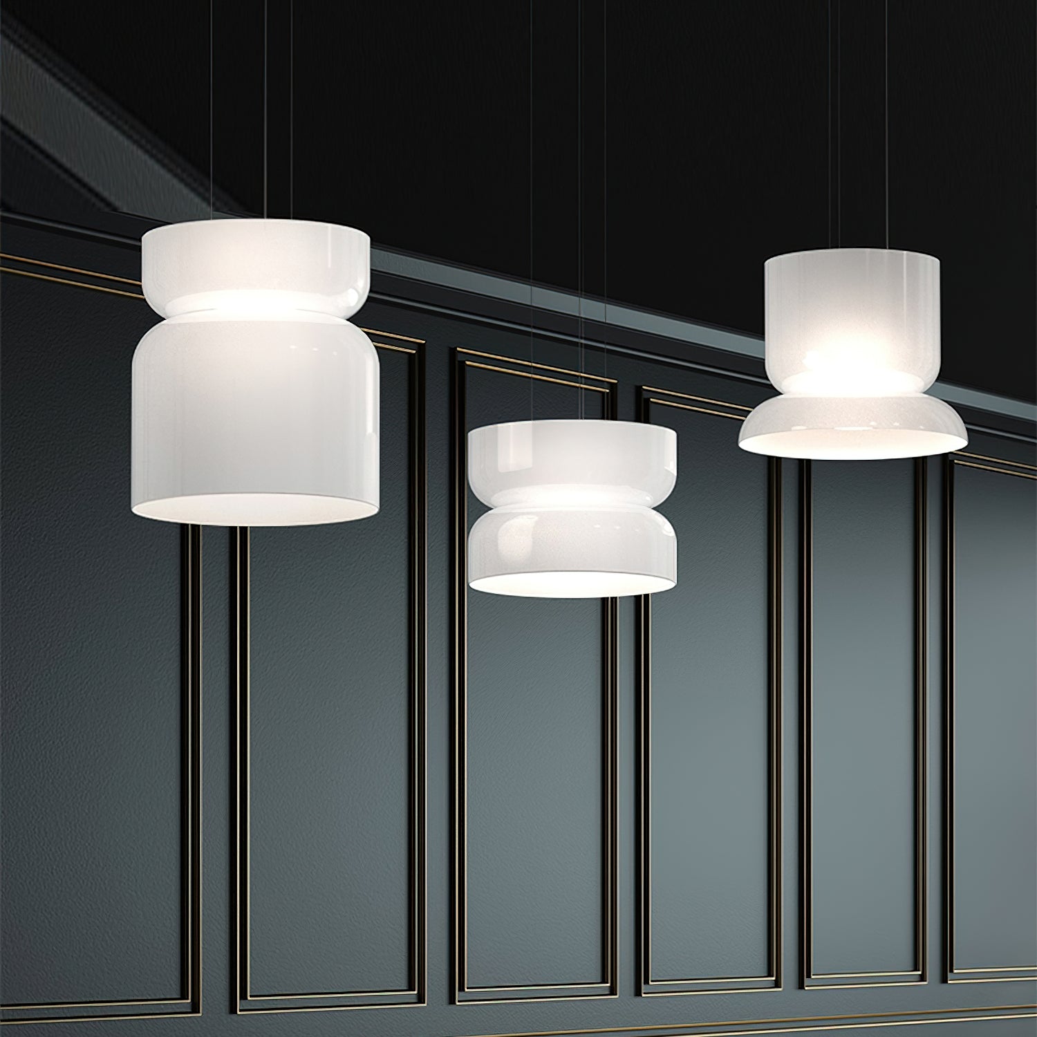 Modern Alba LED Glass Pendant Light - Dimmable Hanging Fixture for Kitchen Island, Dining Room & Bedroom Lighting | Energy Efficient & Stylish Home Decor