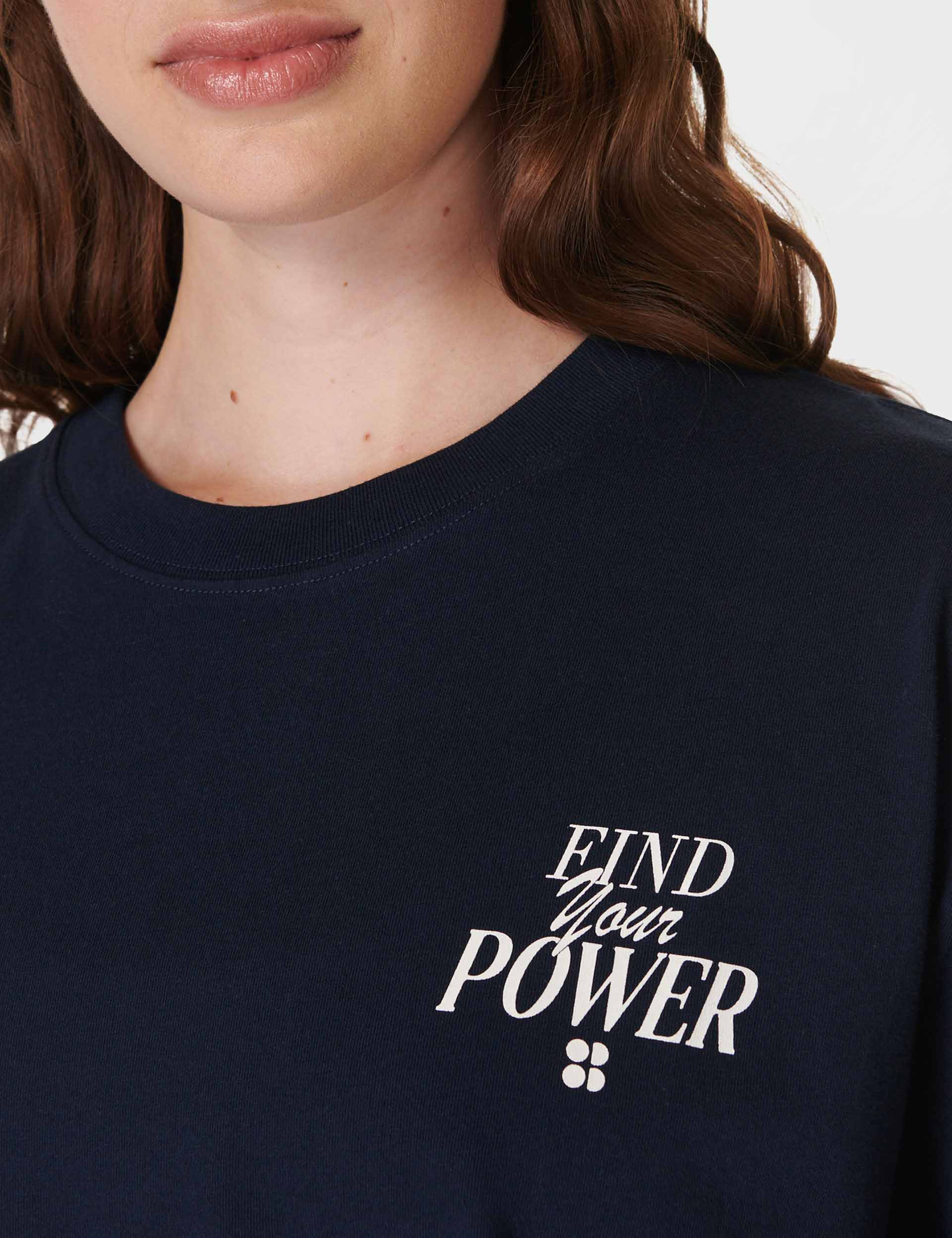 Find Your Power T-Shirt - Navy Blue Cotton Tee for Men & Women | Gym, Workout, Casual Wear