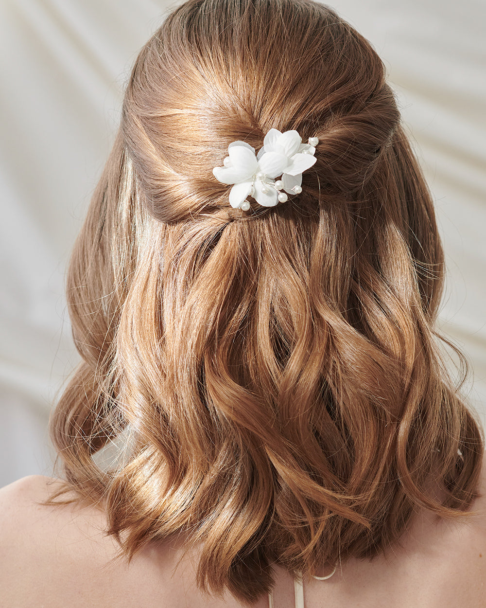 Elegant Tulle Flower Hair Pin for Women - Bridal Hair Accessories, Wedding Hair Clips, Boho Hair Pins for Special Occasions & Everyday Wear