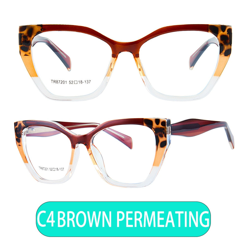CCspace Unisex Full Rim Square Acetate Eyeglasses 56455 - Lightweight & Durable Frame for Men & Women - Perfect for Reading, Work, and Everyday Use