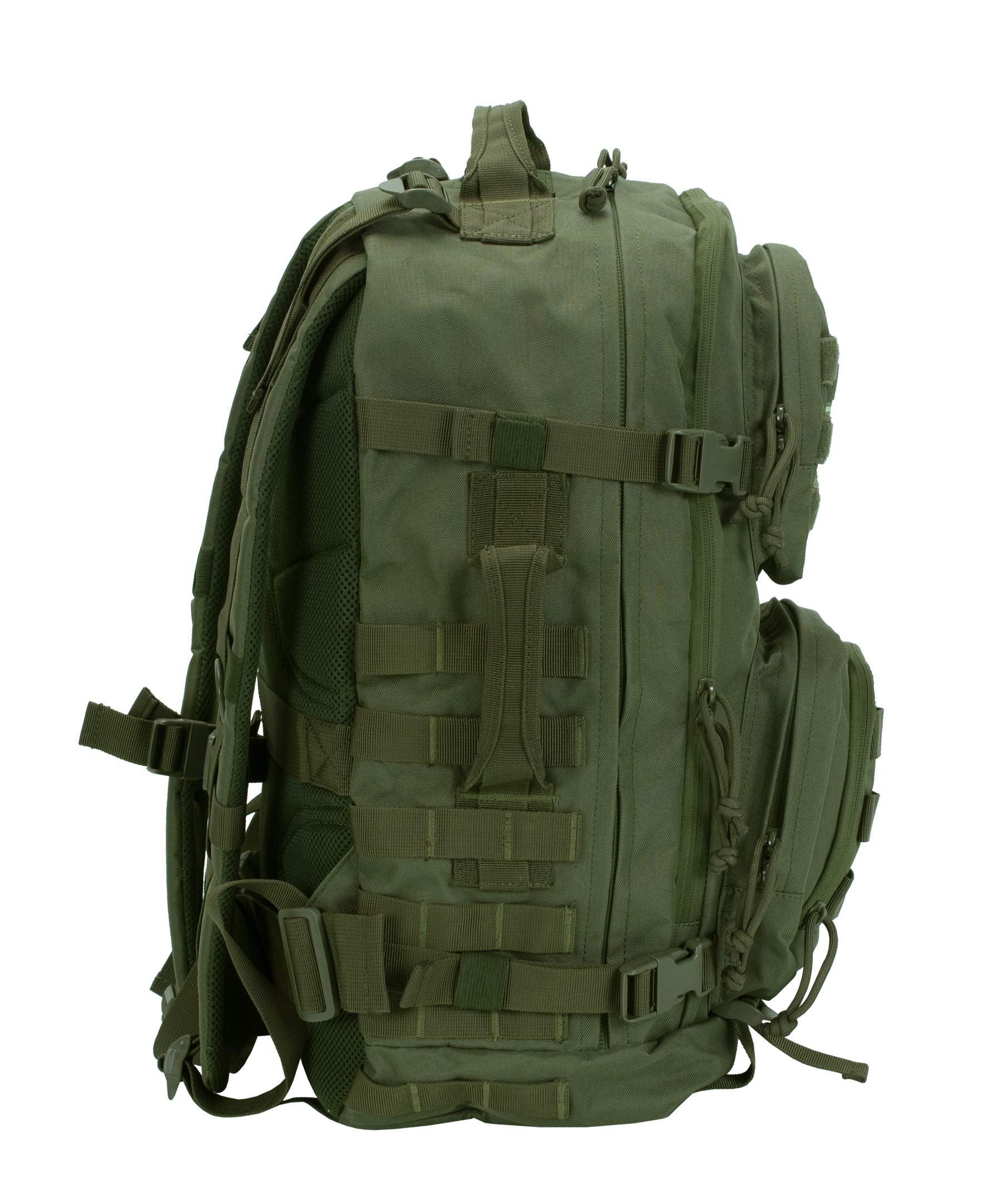 Rockland Military Tactical Laptop Backpack - Durable 17 Inch Laptop Bag with Multiple Pockets, Water Resistant Green Backpack for Men & Women - Perfect for Travel, Hiking, School & Work Commute