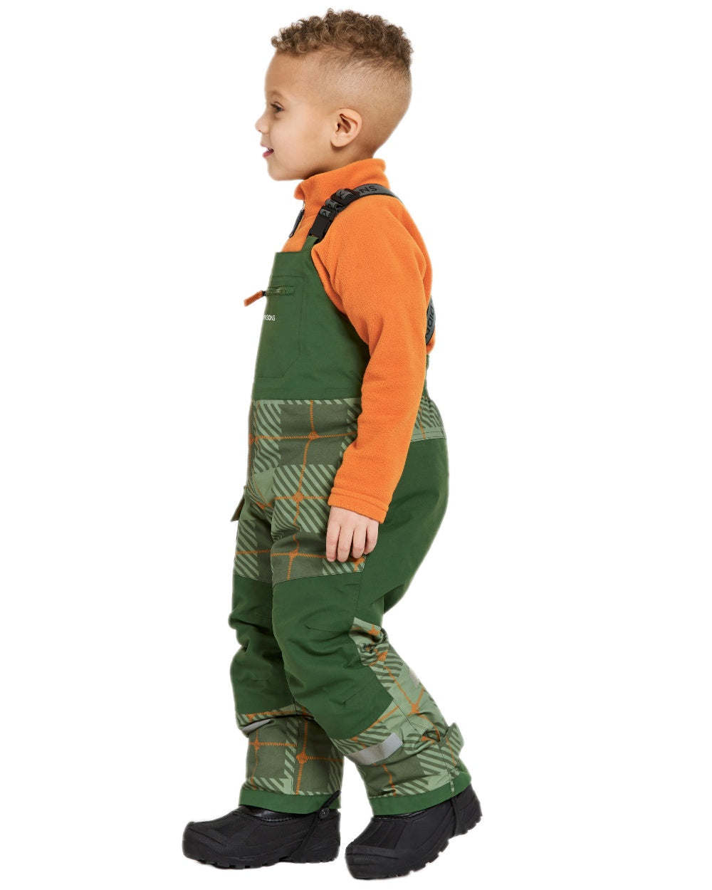 Didriksons Kids Polarbjorn Printed Bib Pants - Waterproof Snow Pants for Boys & Girls - Perfect for Winter Play, Skiing & Outdoor Adventures