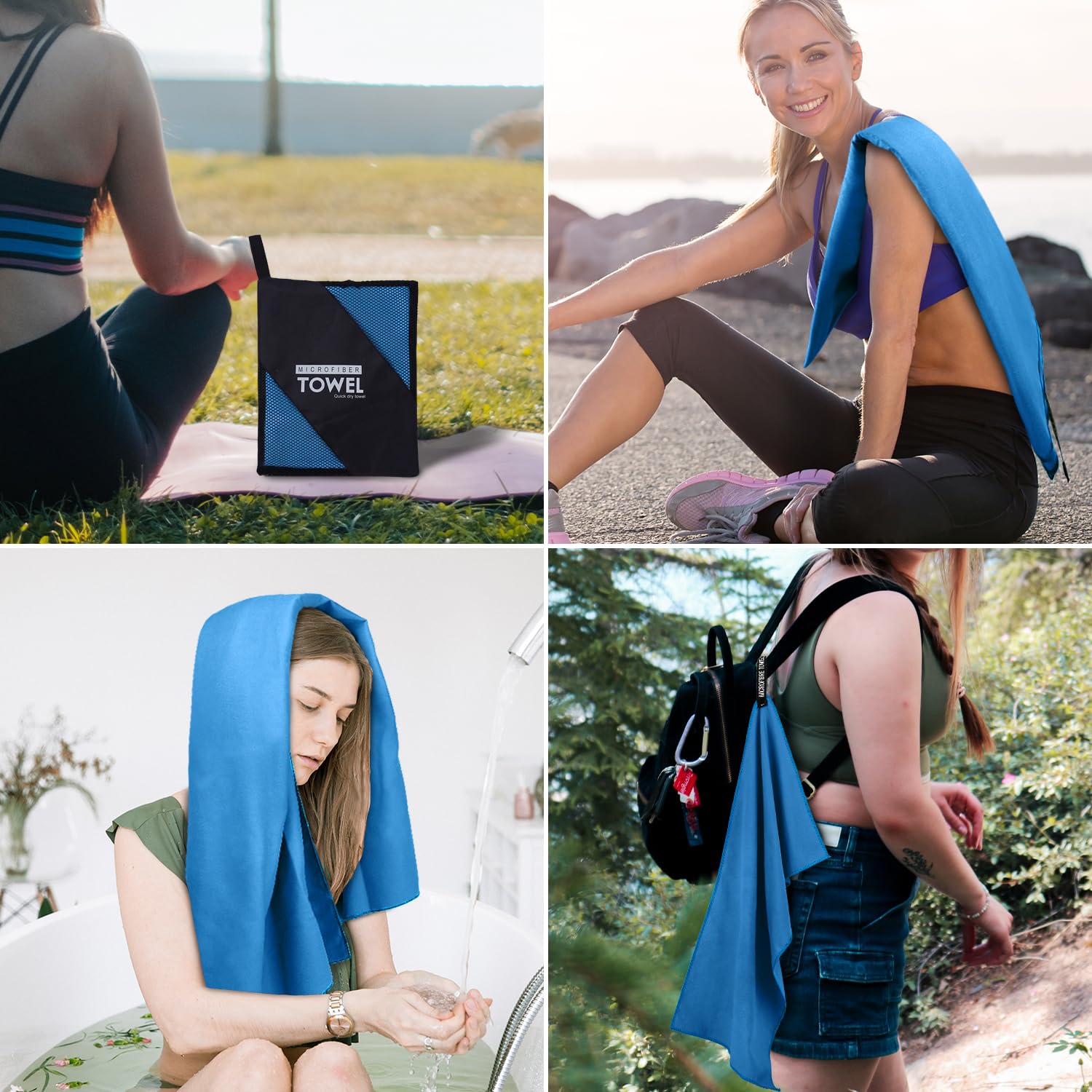 Premium Microfiber Travel Towel - Ultra Soft, Lightweight & Quick Dry - Super Absorbent Compact Towel for Camping, Backpacking, Gym, Swimming, Yoga & Hiking - Perfect for Travel, Sports & Beach Activities (XL 30