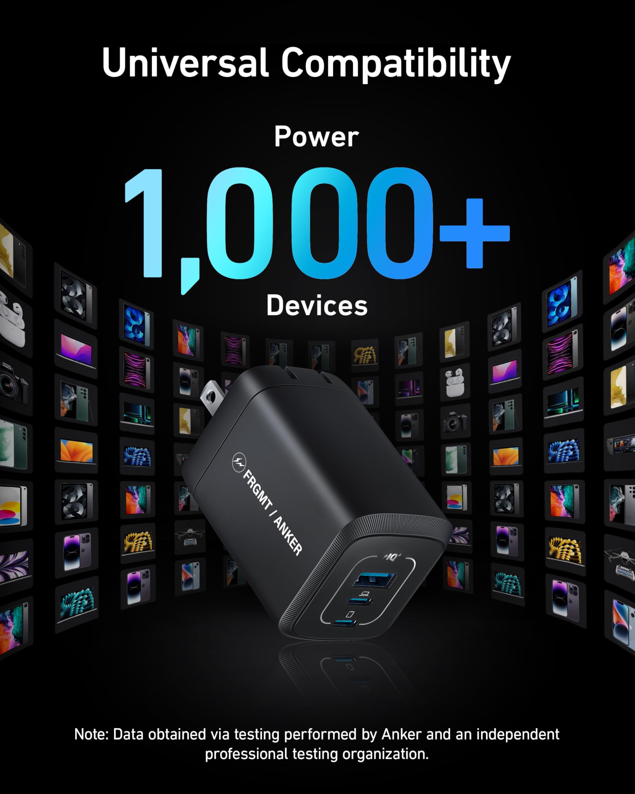 Anker Prime 100W GaN Fast Charger with PPS - 3-Port Compact USB C Wall Charger for MacBook Pro/Air, iPad Pro, iPhone 16/Pro, Galaxy S23/S22, Pixelbook - Includes USB-C Cable - Perfect for Travel, Office & Home Charging