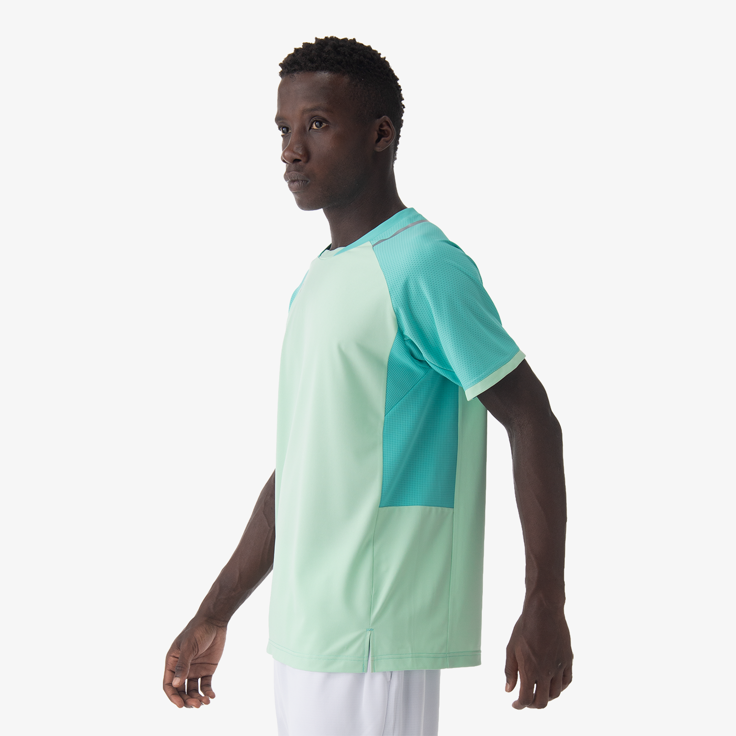 Yonex Men's Crew Neck Tennis Shirt 10633 - Peppermint Green - Moisture Wicking Performance Top for Casual & Sports Wear