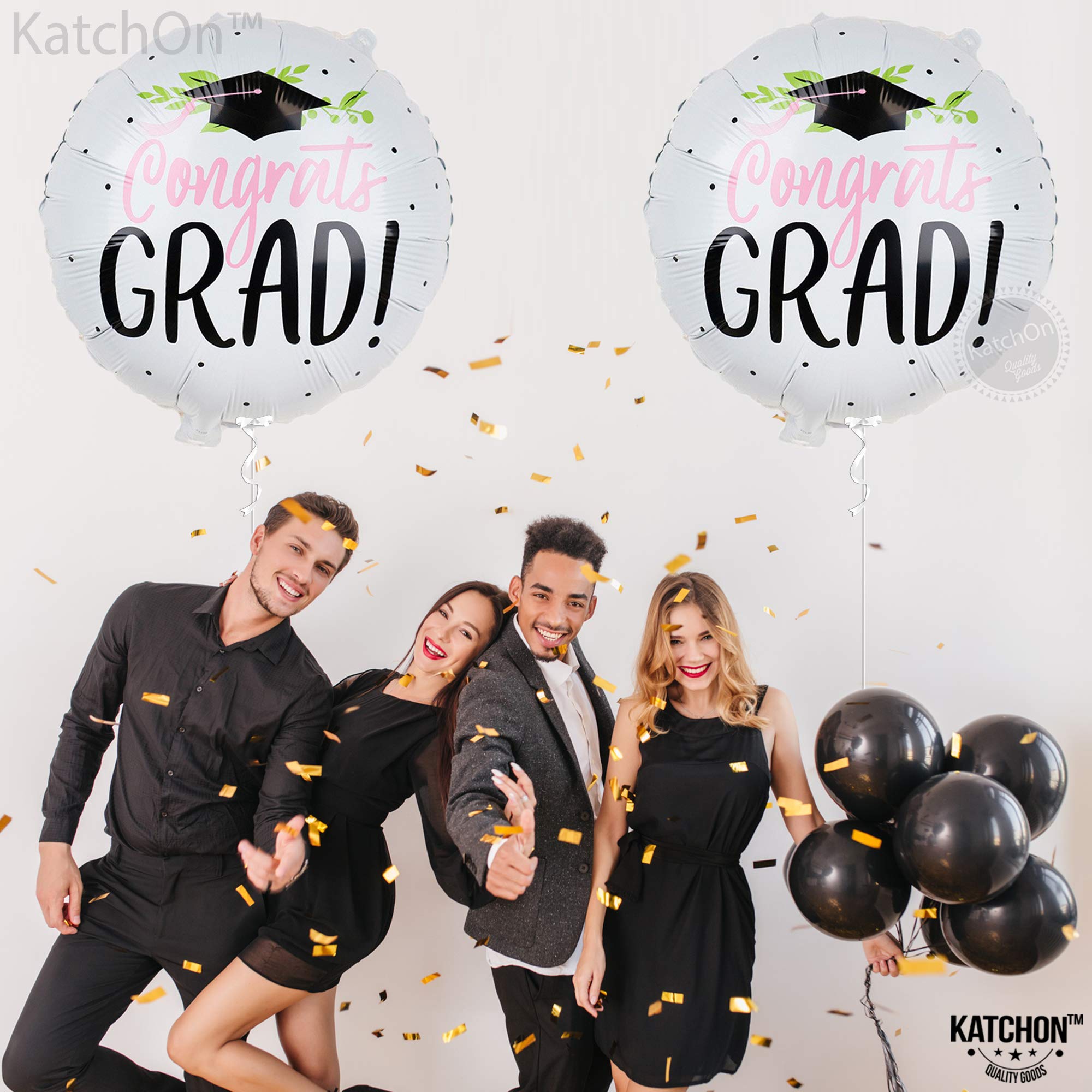 KatchOn 18 Inch Big Congrats Graduation Balloons - Class of 2025 Decorations | Graduation Party Supplies for 2025 | Perfect for Graduation Ceremonies, Parties & Photo Backdrops