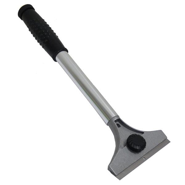 Short Handle Scraper with Replaceable Blade - 11 Inch (0.28m) Heavy Duty Cleaning Tool for Tile, Grout, and Hard Surface Cleaning
