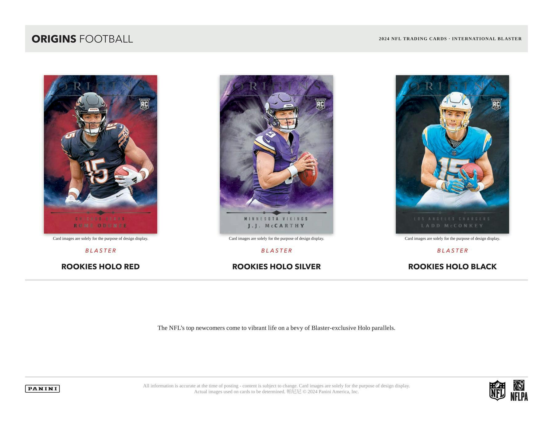 2024 Panini Origins Football International 6-Pack Blaster Box - Collectible Trading Cards for NFL Fans, Perfect for Gifts, Trading & Display