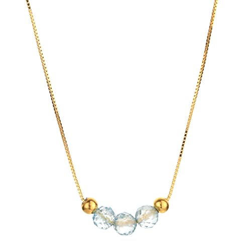 Yellow gold chain+Topaz