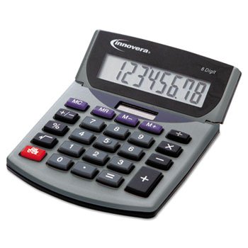 6 Pack INNOVERA 15925 Portable Mini Desk Calculator - 8-Digit LCD Display for Office, School & Home Use | Compact Financial Calculator for Accounting, Budgeting & Math Calculations