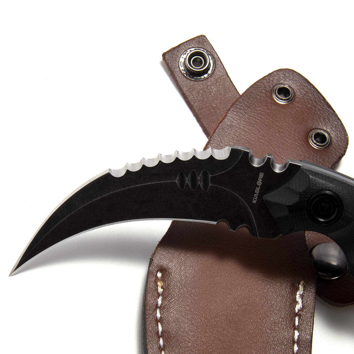 Tactical Karambit Knife - Double Edged Sharp Fixed Blade with G10 Handle & Sheath | Outdoor Survival Tool for Camping, EDC, and Self Defense | Perfect for Bushcraft, Hunting, and Emergency Situations