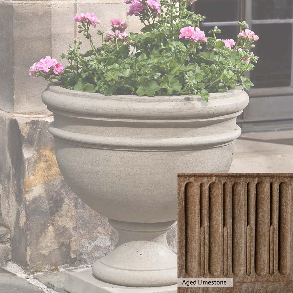 Campania International Montgomery Urn - Elegant Garden Urn for Outdoor Decor, Memorials & Planters | Perfect for Patios, Cemeteries & Home Landscaping