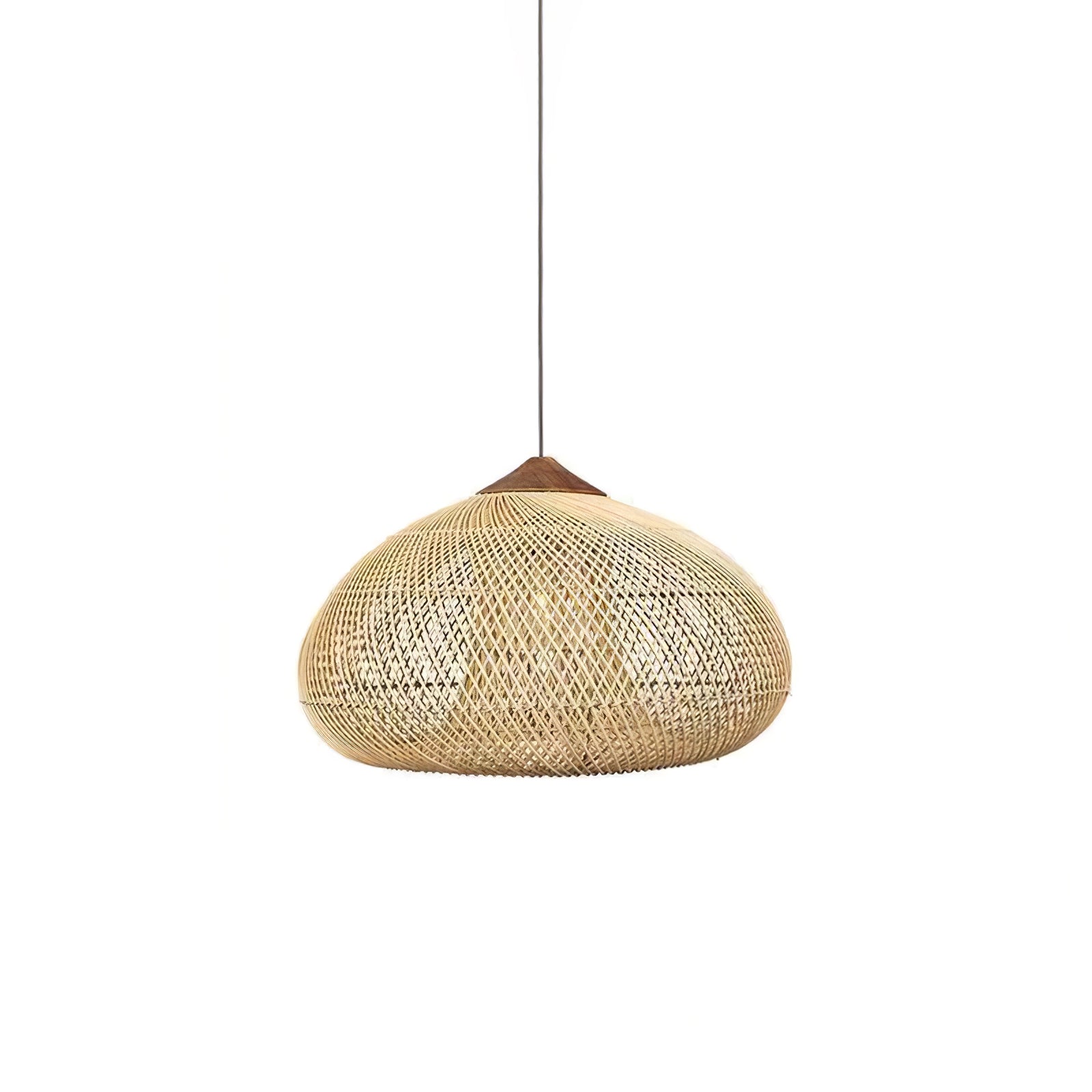 Handwoven Rattan Pendant Light - Natural Boho Ceiling Lamp for Living Room, Bedroom & Patio Decor