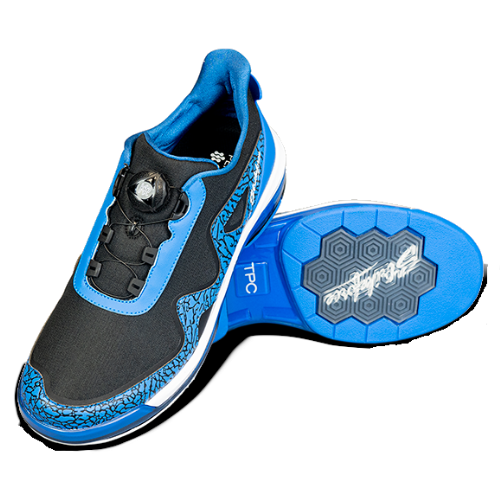 KR Strikeforce TPC Gladiator Blue/Black High Performance Men's Right Hand Bowling Shoes - Perfect for League Play & Tournament Bowling