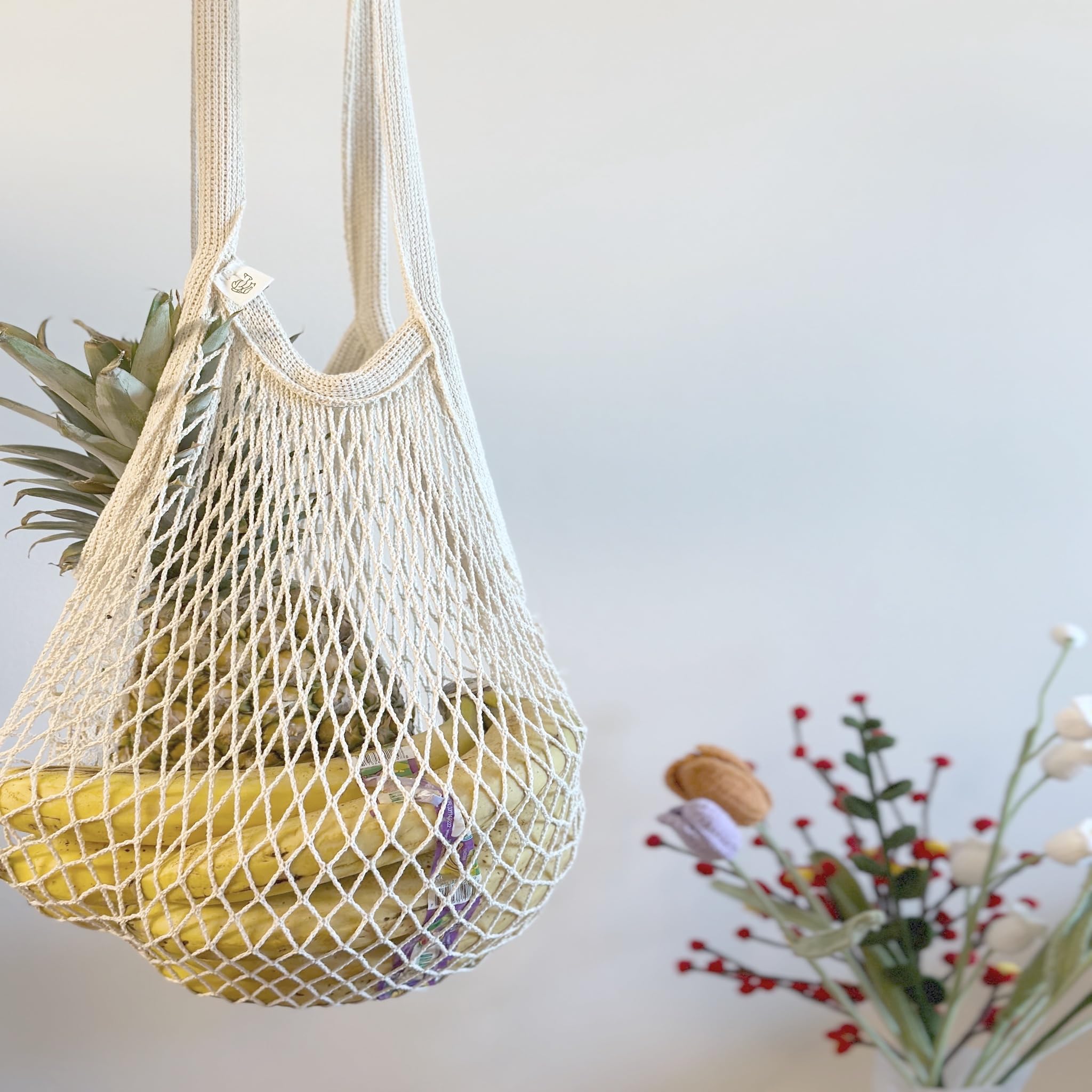 Eco-Friendly Crochet Grocery Bag - Reusable & Biodegradable for Farmers Market