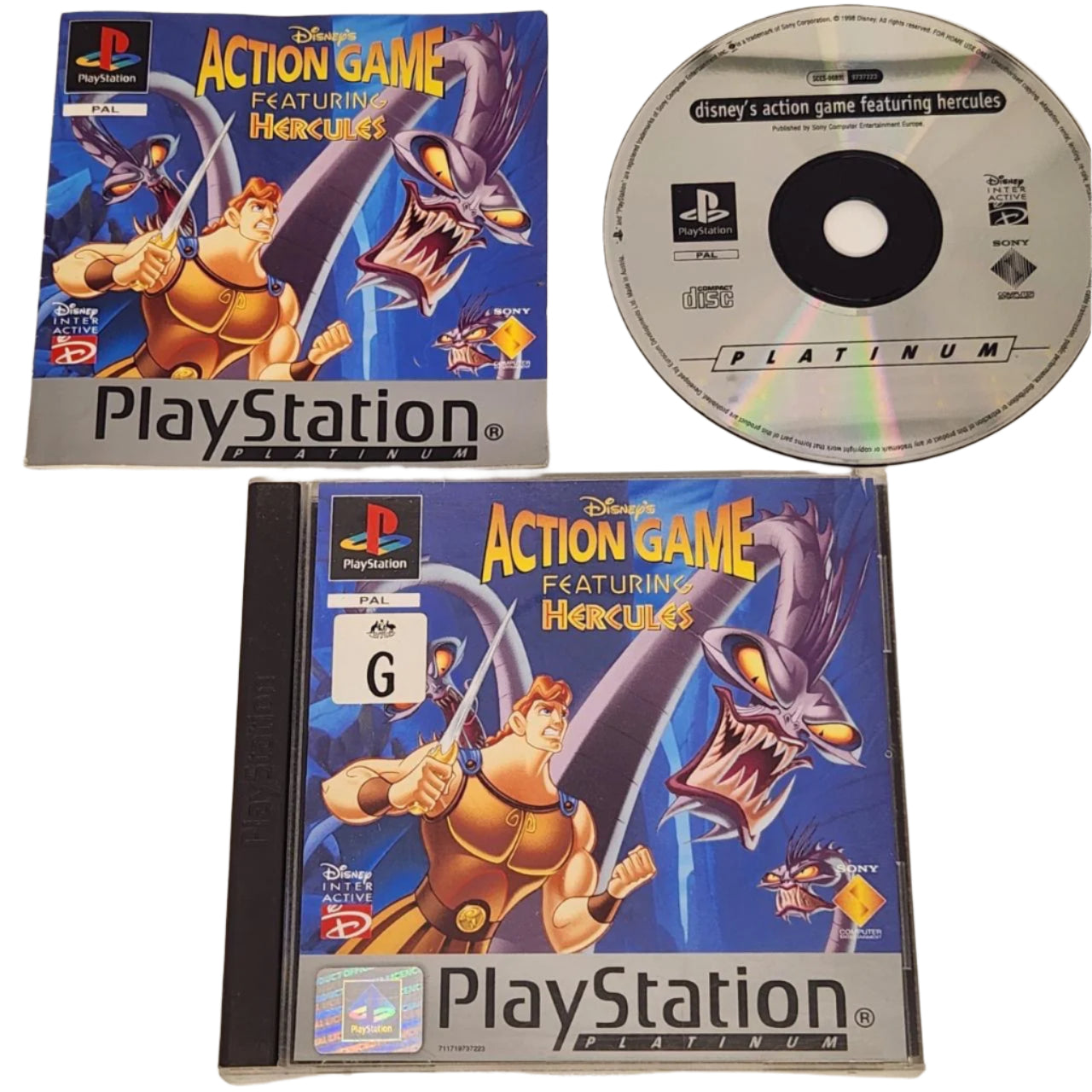 Disney's Action Game Featuring Hercules - PS1 Playstation 1 Game with Manual (PAL Version) | Classic Retro Gaming for Collectors & Nostalgic Fun