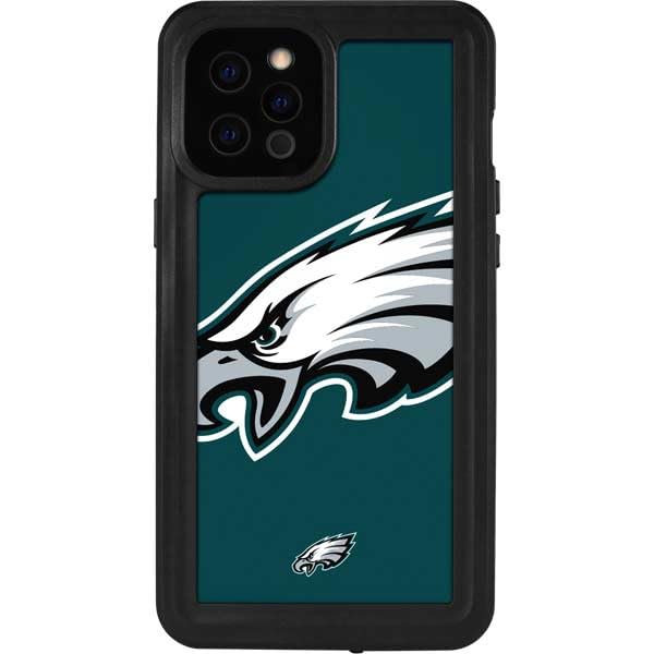 Waterproof iPhone 12 Pro Max Case with NFL Philadelphia Eagles Large Logo - Officially Licensed Durable Protection for Swimming, Beach & Outdoor Activities