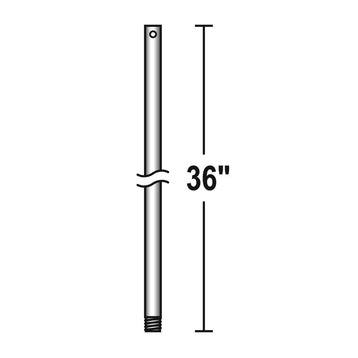 Savoy House DR-36-109 36-Inch Ceiling Fan Downrod - Universal Fit for Indoor/Outdoor Ceiling Fans - Perfect for Living Rooms, Bedrooms, and Patios