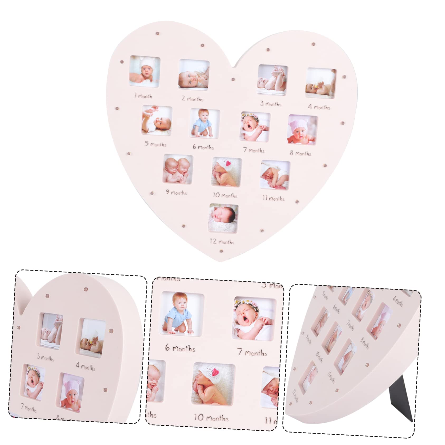 RORPOIR 1st Birthday Photo Frame - Baby Growth Memory Keepsake for Wall Display | Perfect for First Birthday Party Decorations & Nursery Room Wall Art