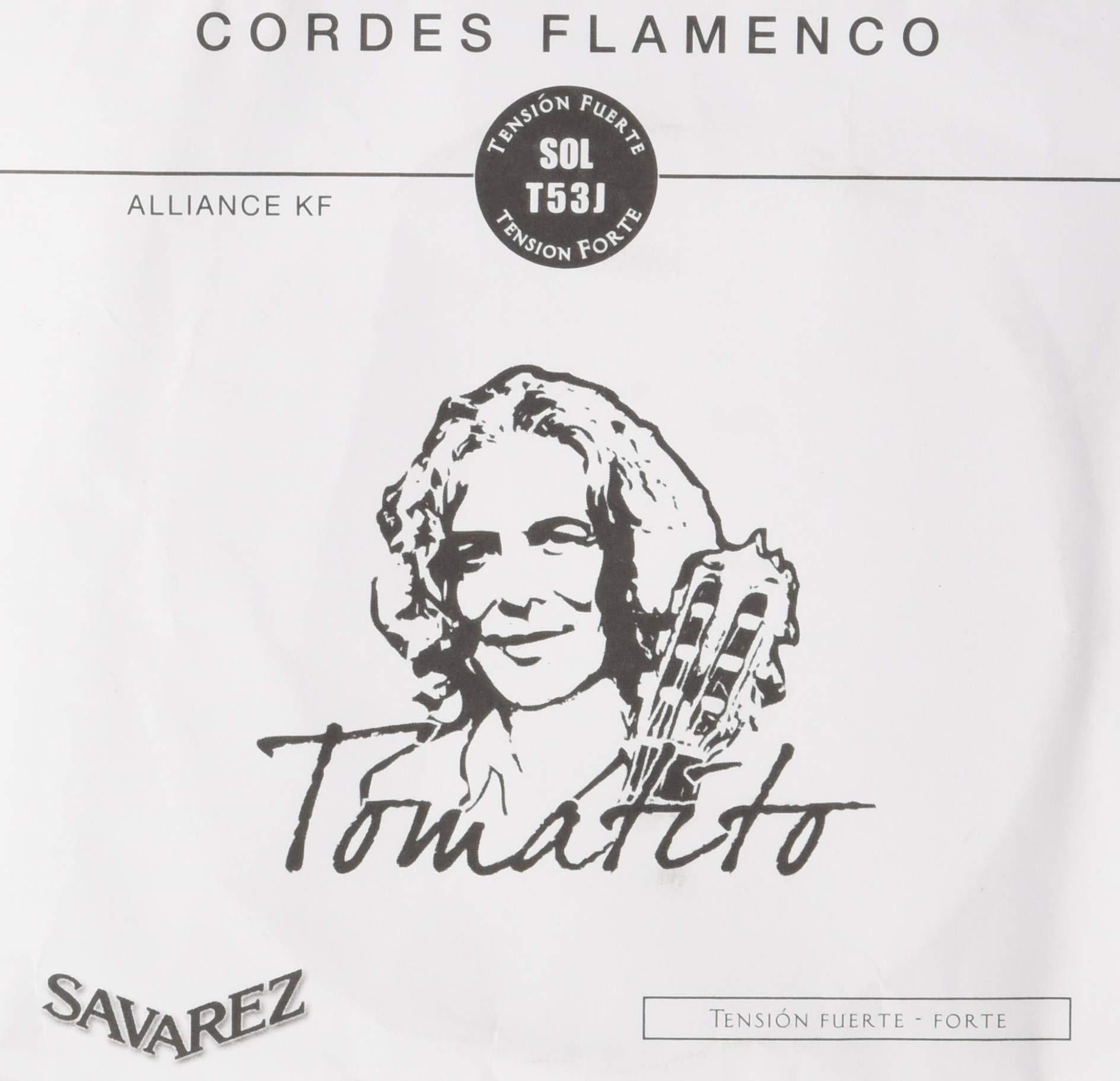 Savarez T53J High Tension Flamenco Fusion Guitar Strings - Polished Silverplated Copper, 4th 