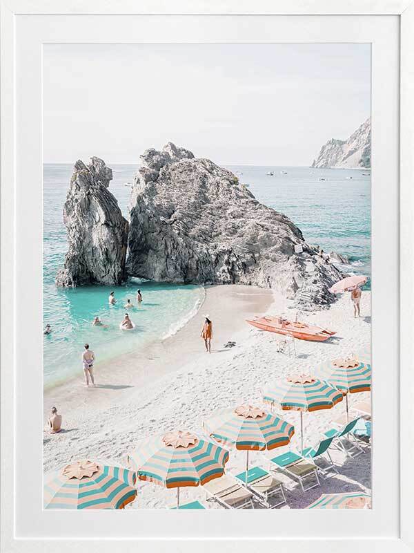 Beautiful A Morning in Positano Framed Art Print - Italian Coastal Wall Decor for Living Room, Bedroom & Office