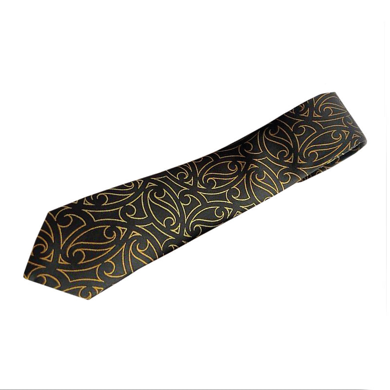 Elegant Gold & Black Boxed Tie Set for Men - Perfect for Weddings, Business Meetings & Formal Events