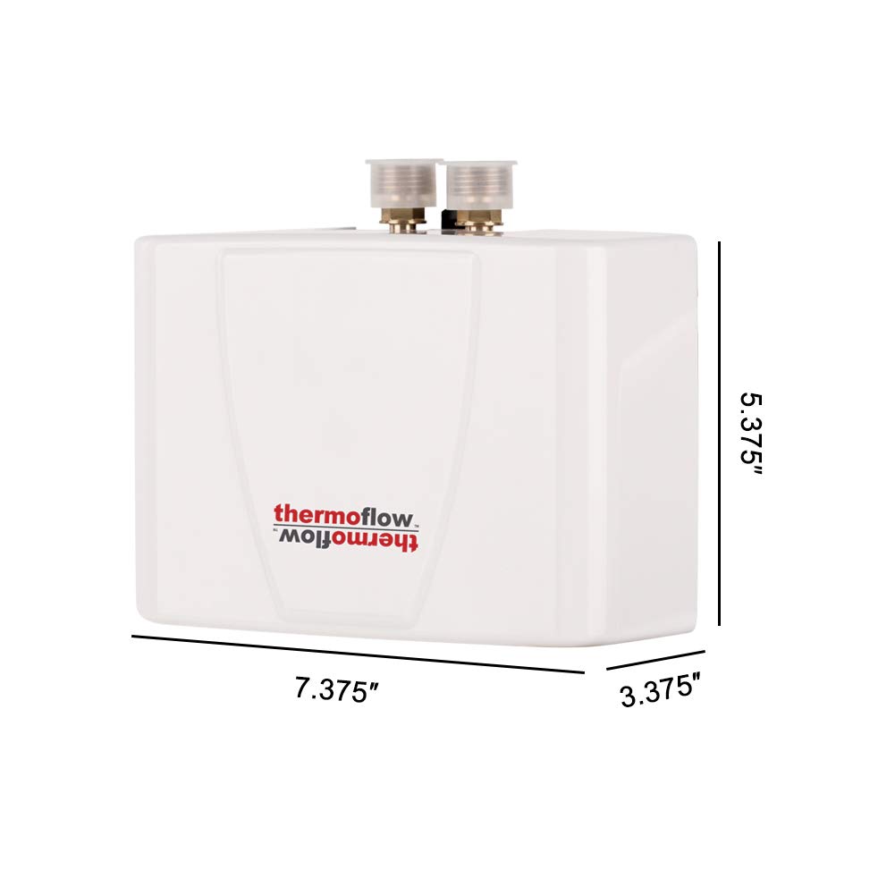 Thermoflow 110V-120V Mini Tankless Electric Water Heater - Instant On-Demand Hot Water for Sinks, Wall Mounted, CSA Certified 3.5kW Hardwired - Perfect for Bathrooms, Kitchens, and Small Spaces