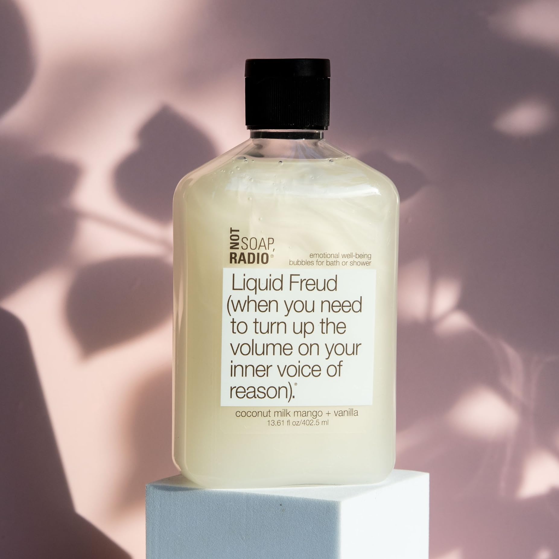 Not Soap, Radio Liquid Freud Coconut Milk Mango Vanilla Bath & Shower Gel with St. John's Wort | Moisturizing Body Wash for Dry Skin | Relaxing Aromatherapy for Bath & Shower Time