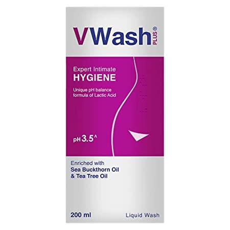 VWash Plus Expert Intimate Hygiene Wash with Tea Tree Oil - Prevents Dryness, Itchiness & Irritation - pH Balanced, Paraben Free, 100ml - Gentle Cleansing for Daily Feminine Care & Comfort