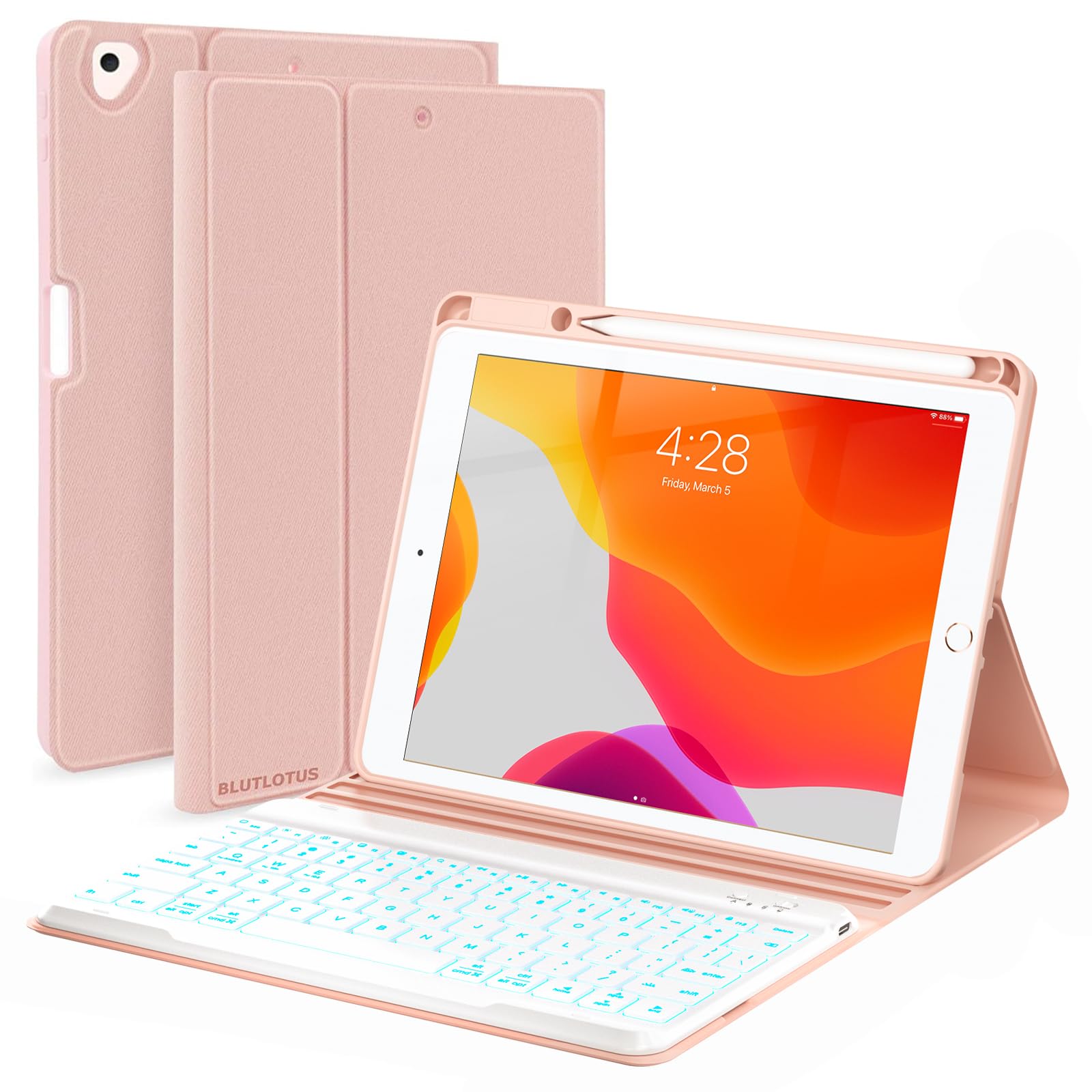 Premium Bluetooth Keyboard Case for iPad 7th/8th/9th Gen 10.2